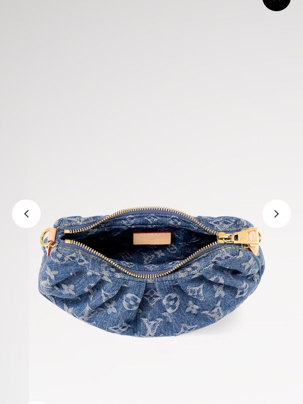 New in Box Louis Vuitton Pochette Valley in Blue Denim - Picture 4 of 11